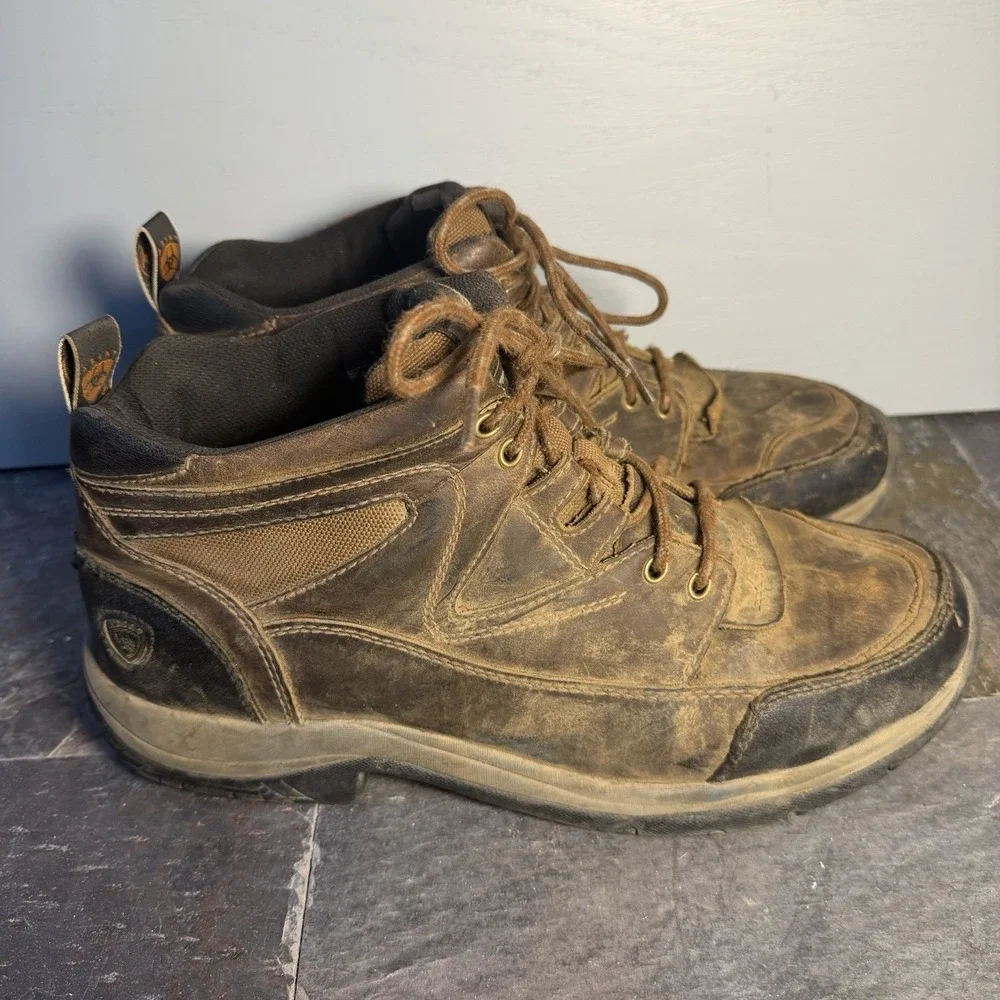 ARIAT TERRAIN Men's Leather Hiking Boots Sz 12 Distressed Brown 10002182 ATS